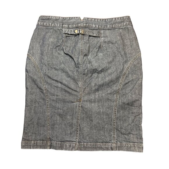 Lucky Brand Denim Ebisu Pencil Skirt Size 8/29 Made in USA Back Slit Modest - Picture 4 of 6